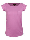 Tee-shirt femme DOMY4 col bateau rose MAYFLOWER
