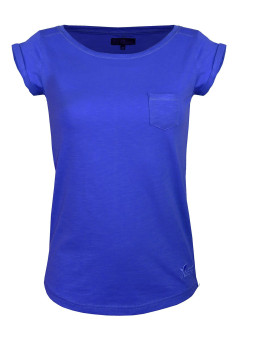 Tee-shirt femme DOMY5 col bateau bleu MAYFLOWER
