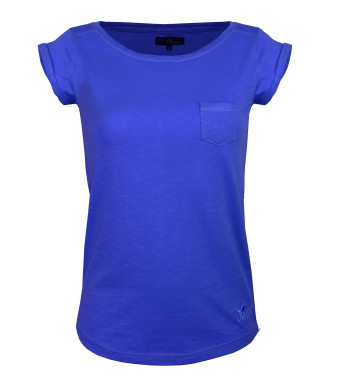Tee-shirt femme DOMY5 col bateau bleu MAYFLOWER