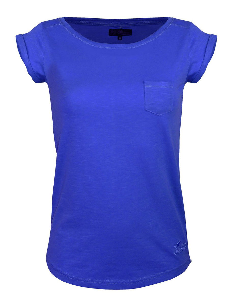 Tee-shirt femme DOMY5 col bateau bleu MAYFLOWER
