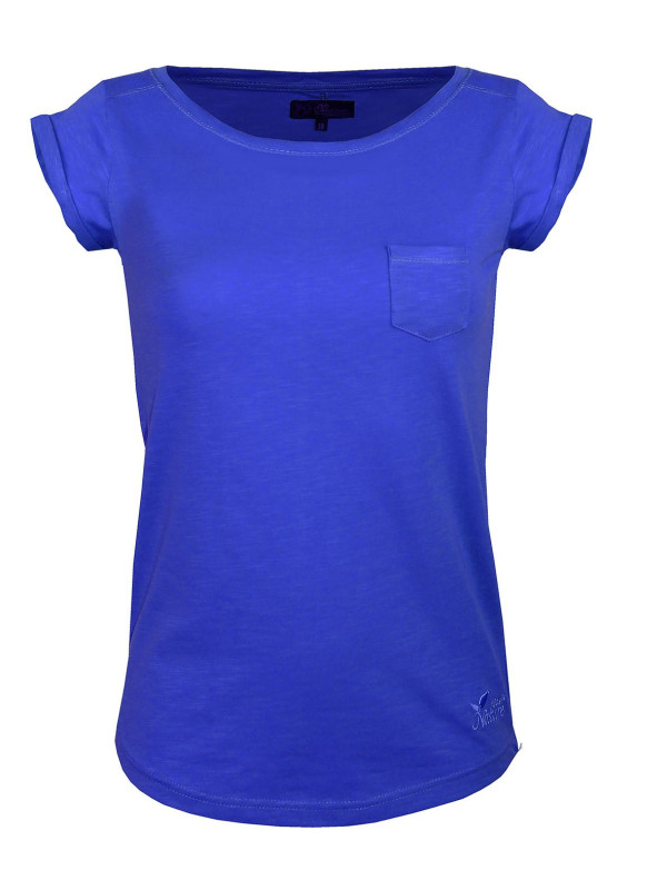 Tee-shirt femme DOMY5 col bateau bleu MAYFLOWER
