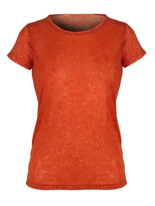 Tee-shirt orange DOVELA3 motif fantaisie femme