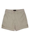 Short détente beige femme EXTRA1B – Coton, poches, revers