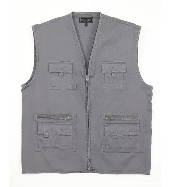 Gilet sans manches multipoches homme gris CHALLENGER GALET2