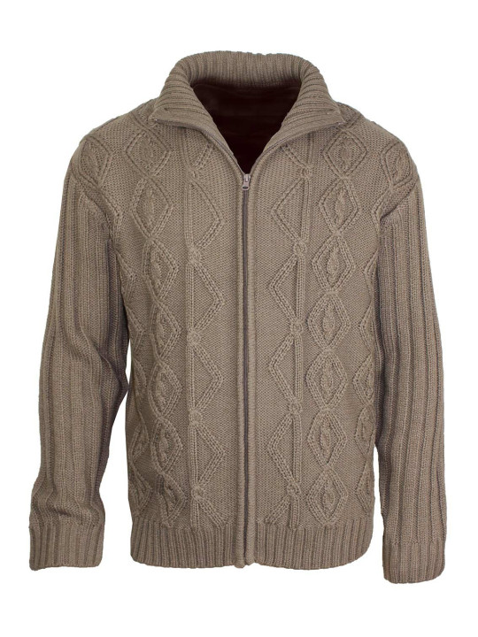 Cardigan torsades WINCHESTER GARY1B – Beige intemporel