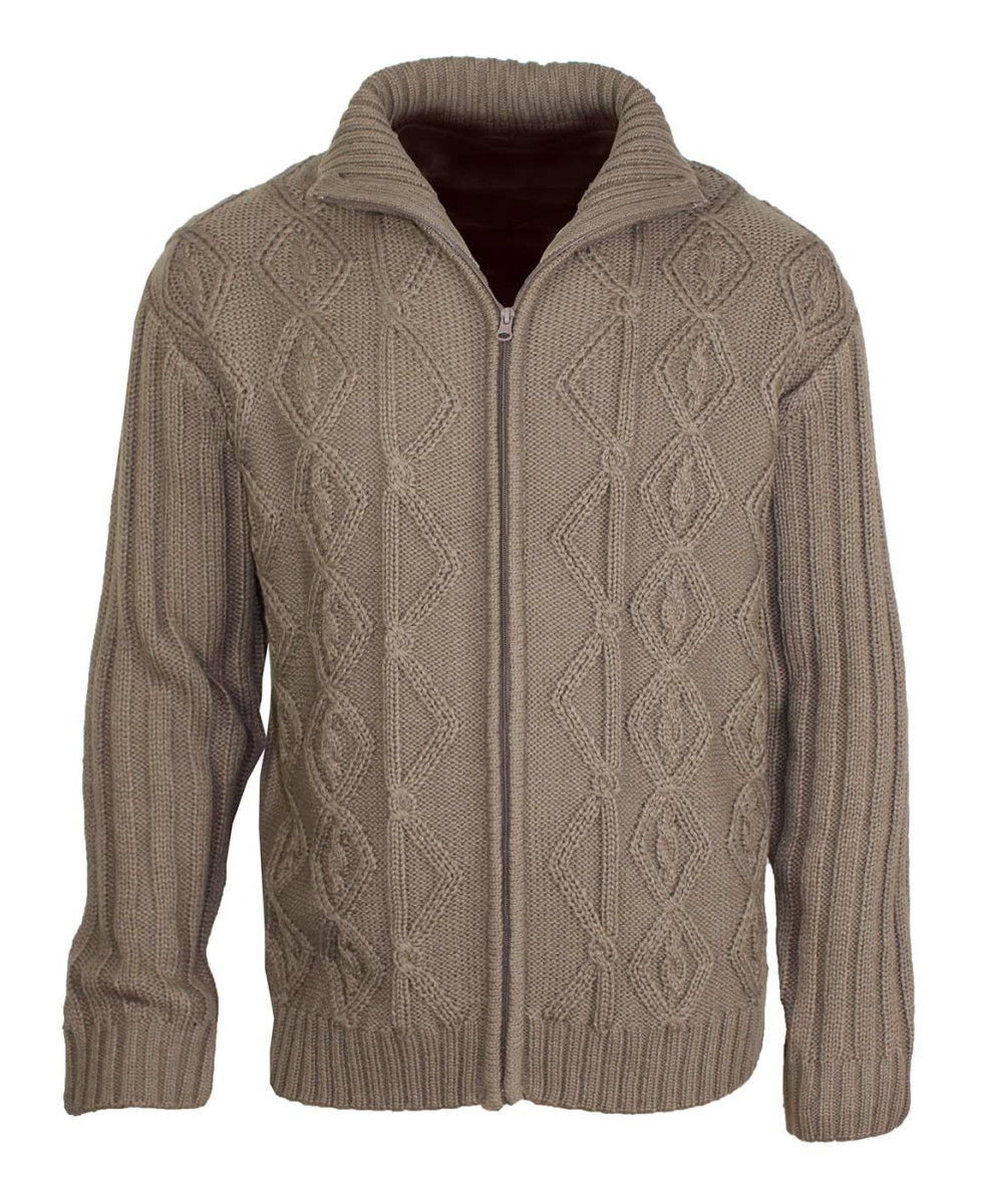Cardigan torsades WINCHESTER GARY1B – Beige intemporel