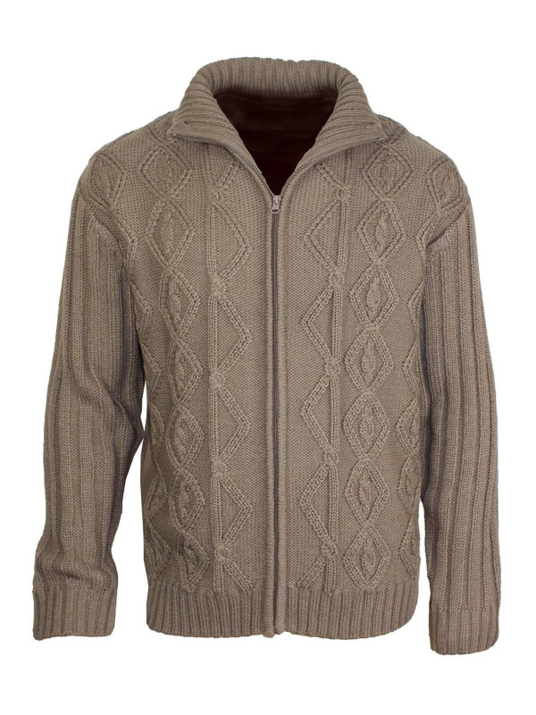 Cardigan torsades WINCHESTER GARY1B – Beige intemporel