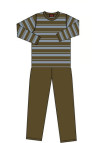 Pyjama homme rayé marron/bleu clair – GAVINMB