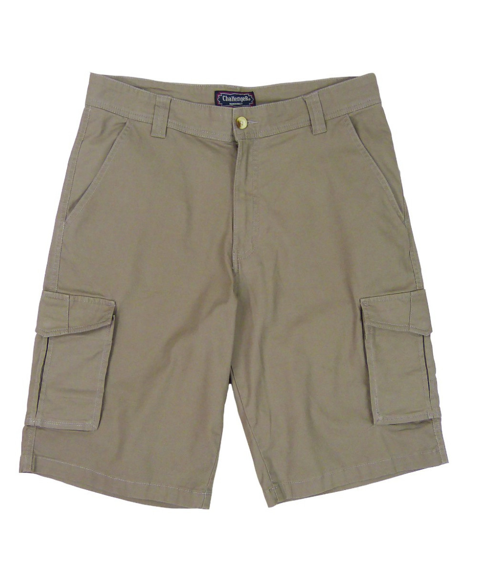 Bermuda homme beige extensible multi-poches – INDIANA1