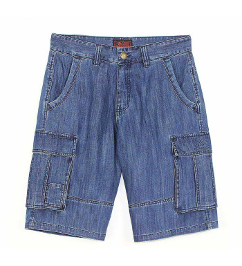 Bermuda homme Winchester INDIGO1 bleu stone 100% coton