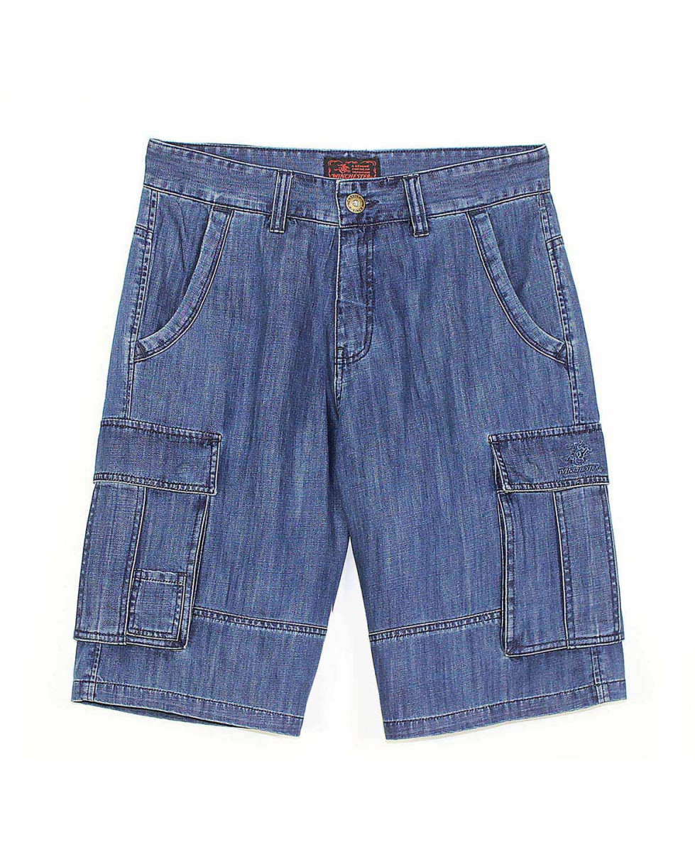 Bermuda homme Winchester INDIGO1 bleu stone 100% coton