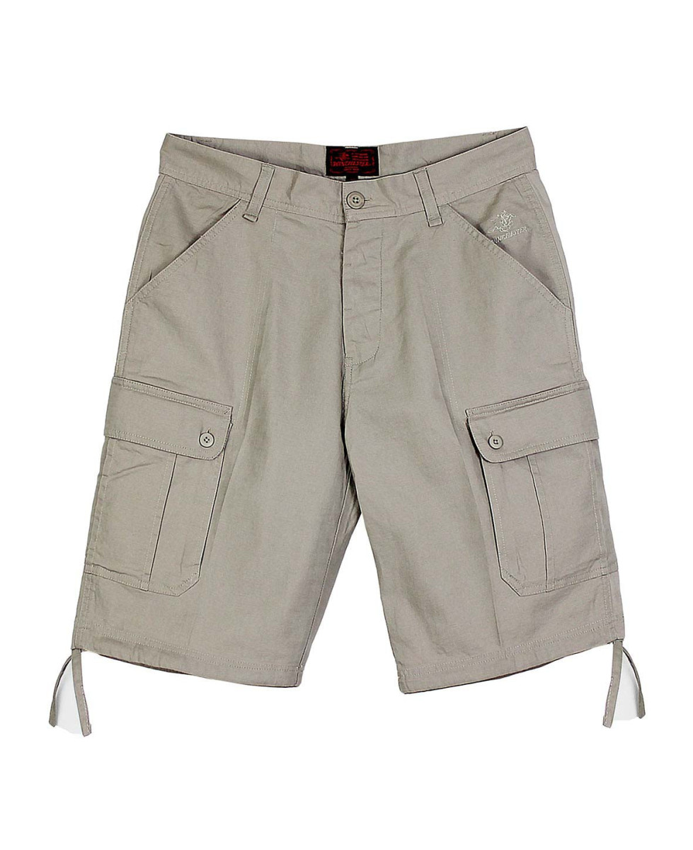 Bermuda homme beige coton-lin multi-poches – INVICTUS1