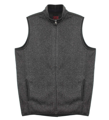 Gilet sans manche WINCHESTER noir tricot & polaire homme JAG2N