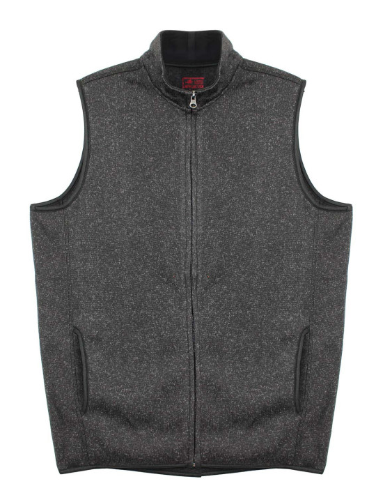 Gilet sans manche WINCHESTER noir tricot & polaire homme JAG2N