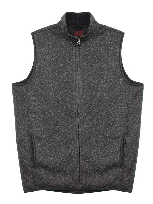 Gilet sans manche WINCHESTER noir tricot & polaire homme JAG2N