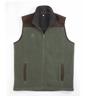 Gilet polaire façon mouton WINCHESTER gris et vert homme JINGLE1