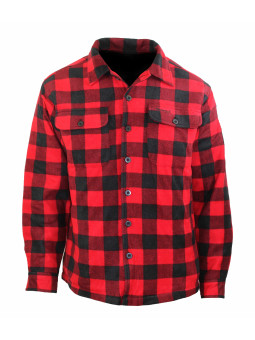 Surchemise polaire homme rouge/noir matelassée – KOZAK1