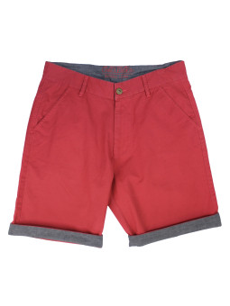 Bermuda homme rouge coton twill chic – L2102A
