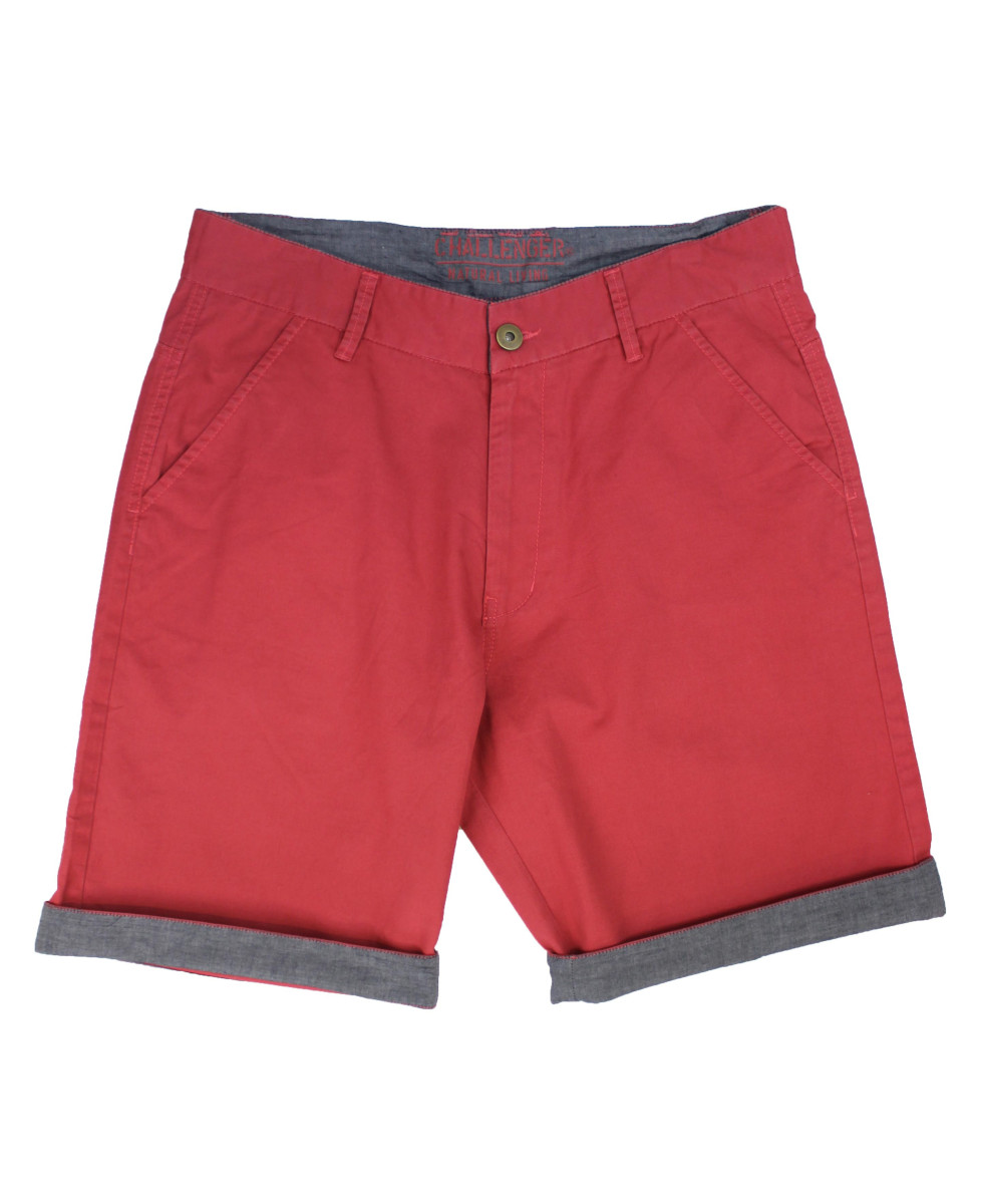 Bermuda homme rouge coton twill chic – L2102A