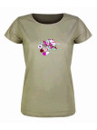 Tee-shirt fantaisie beige LAURA2 coton femme tendance