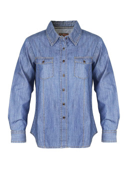Chemise femme MAYFLOWER LERIDA1 bleu denim coton
