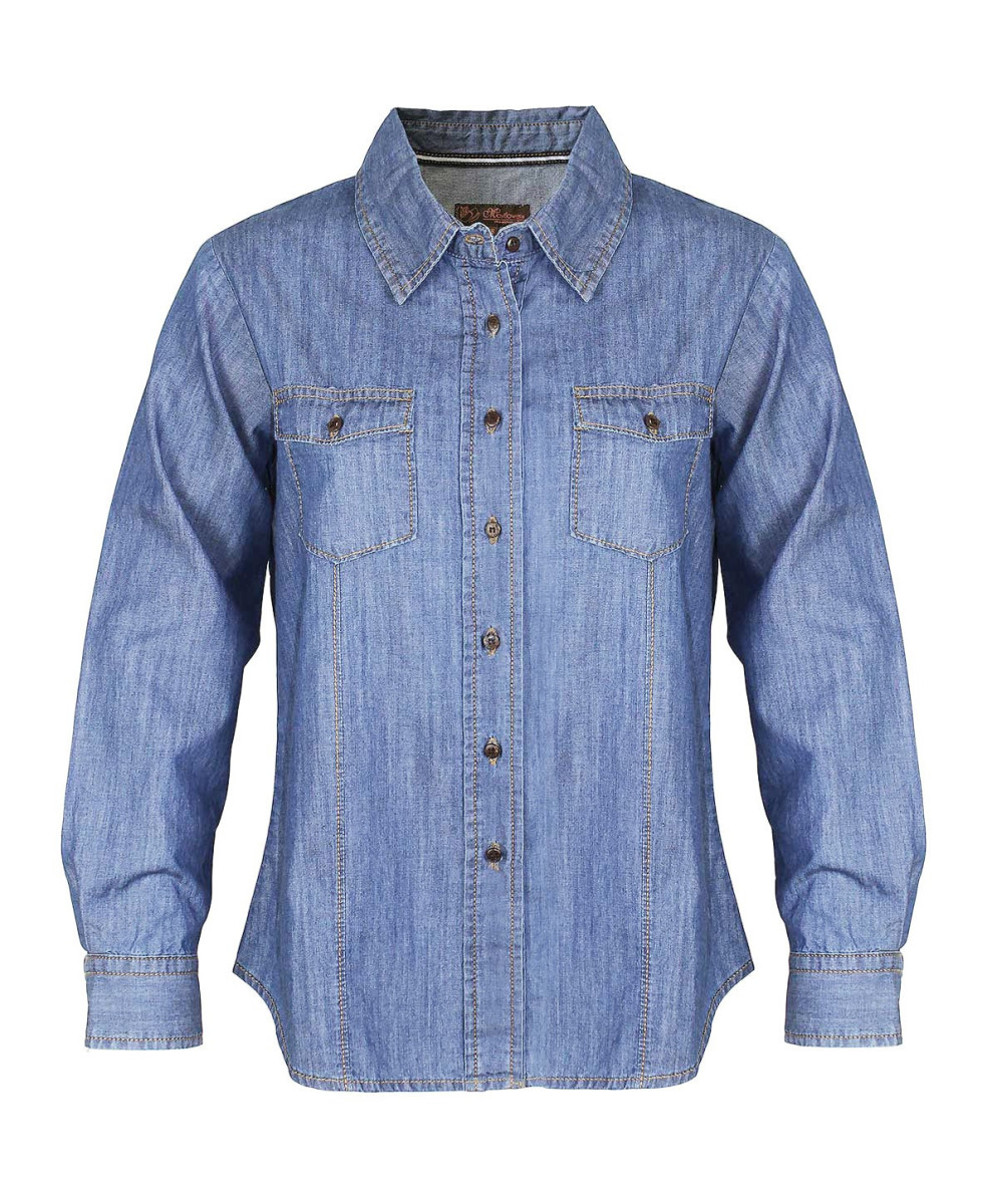Chemise femme MAYFLOWER LERIDA1 bleu denim coton