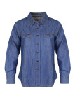 Chemisier jean femme MAYFLOWER LIVING1 bleu coton