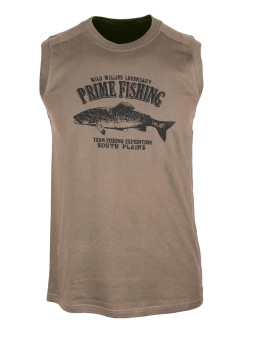 Tee-shirt homme coton marron motif poisson – LY0598C