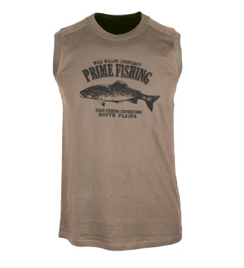 Tee-shirt homme coton marron motif poisson – LY0598C