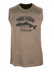 Tee-shirt homme coton marron motif poisson – LY0598C