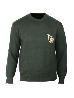 Pull Homme LEDERTYS – Broderie Sanglier Kaki Chaleur LY0700S
