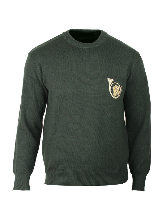 Pull Homme LEDERTYS – Broderie Sanglier Kaki Chaleur LY0700S