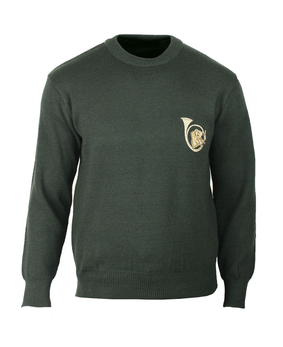 Pull Homme LEDERTYS – Broderie Sanglier Kaki Chaleur LY0700S
