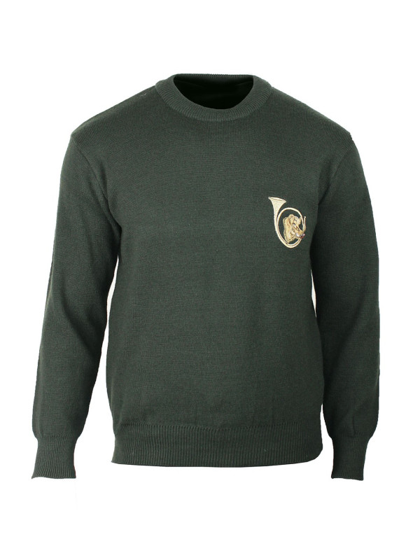 Pull Homme LEDERTYS – Broderie Sanglier Kaki Chaleur LY0700S