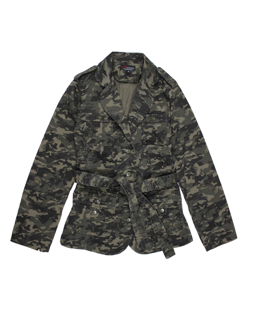 Veste femme camouflage kaki/camo MALICE1 – Style urbain chic