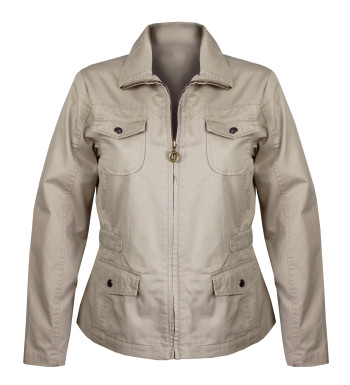Veste femme beige coton MANGA2 – Praticité & style moderne