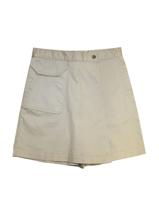 Jupe-short beige femme – Coton stretch, poches, short intégré