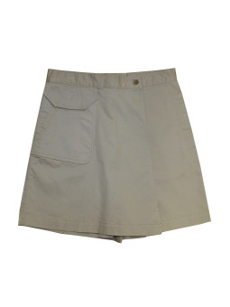 Jupe-short kaki clair femme – Short intégré, coton stretch