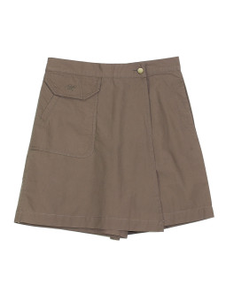 Jupe-short noisette coton femme – Style chic, poches pratiques