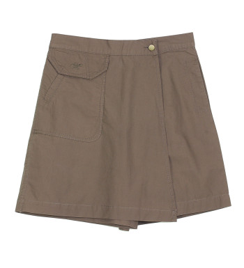 Jupe-short noisette coton femme – Style chic, poches pratiques