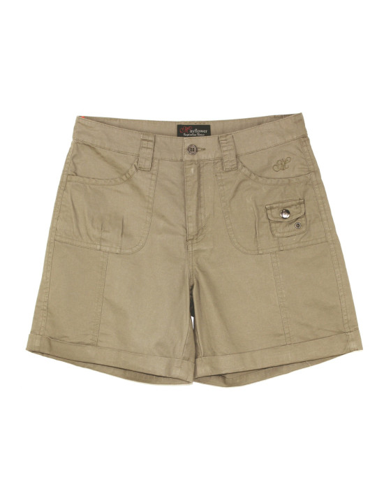 Short détente beige femme MAK2 – Coton doux, 4 poches