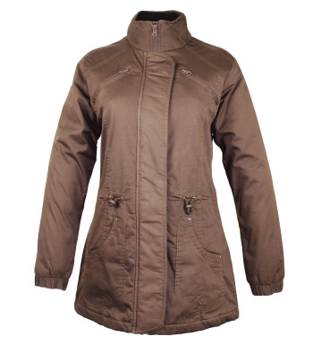 Manteau femme chocolat matelassé – Pratique, chaud, structurant