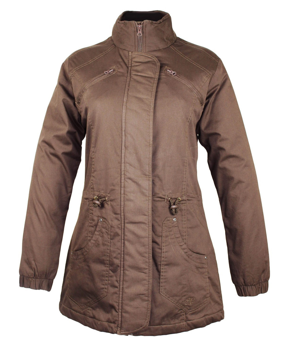 Manteau femme chocolat matelassé – Pratique, chaud, structurant