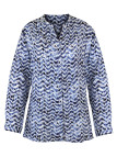 Chemisier imprimé bleu femme – Viscose, col rond, manches longues
