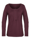 Tee-shirt NANNY1 violet col rond boutons manches modulables femme