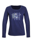 Tee-shirt NAVY2 marine col rond sérigraphie coton femme