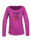 Tee-shirt NEON1 fushia col U sérigraphie coton femme