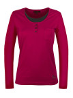 Tee shirt femme 2 en 1 bicolore violet/gris coton chic