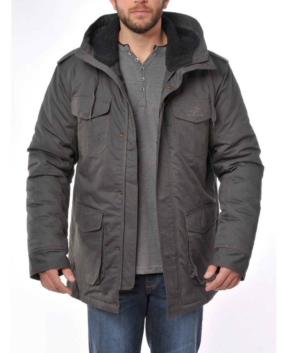 Parka WINCHESTER NETWORK1G grise matelassée homme