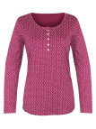 Tee-shirt femme fuchsia imprimé – Col rond, coupe confortable
